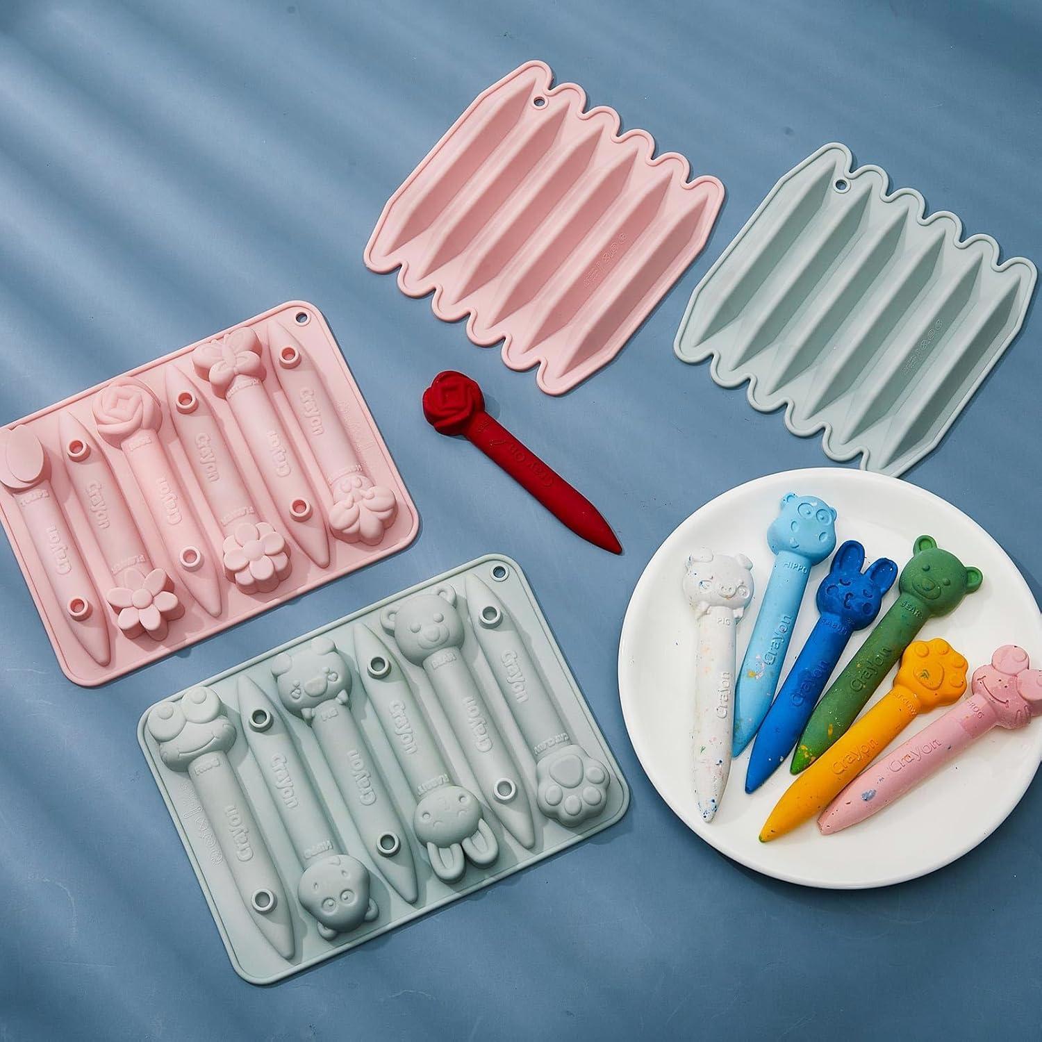 Moldes de Silicona Triangulares Tessco para Hacer Crayones y Chocolates