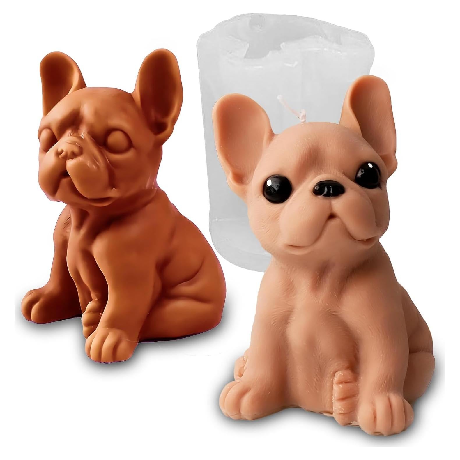 Molde de Silicona 3D Bulldog Japleed para Velas y Jabón