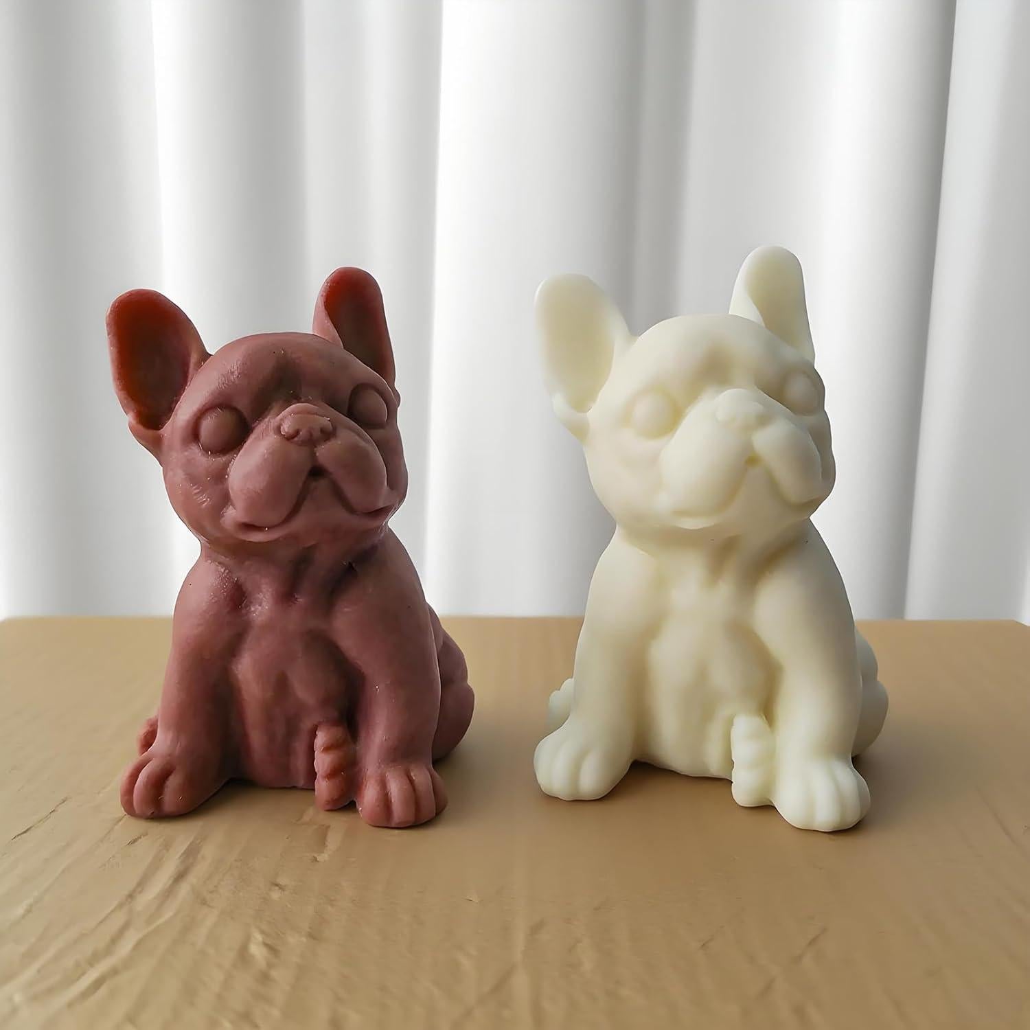 Molde de Silicona 3D Bulldog Japleed para Velas y Jabón