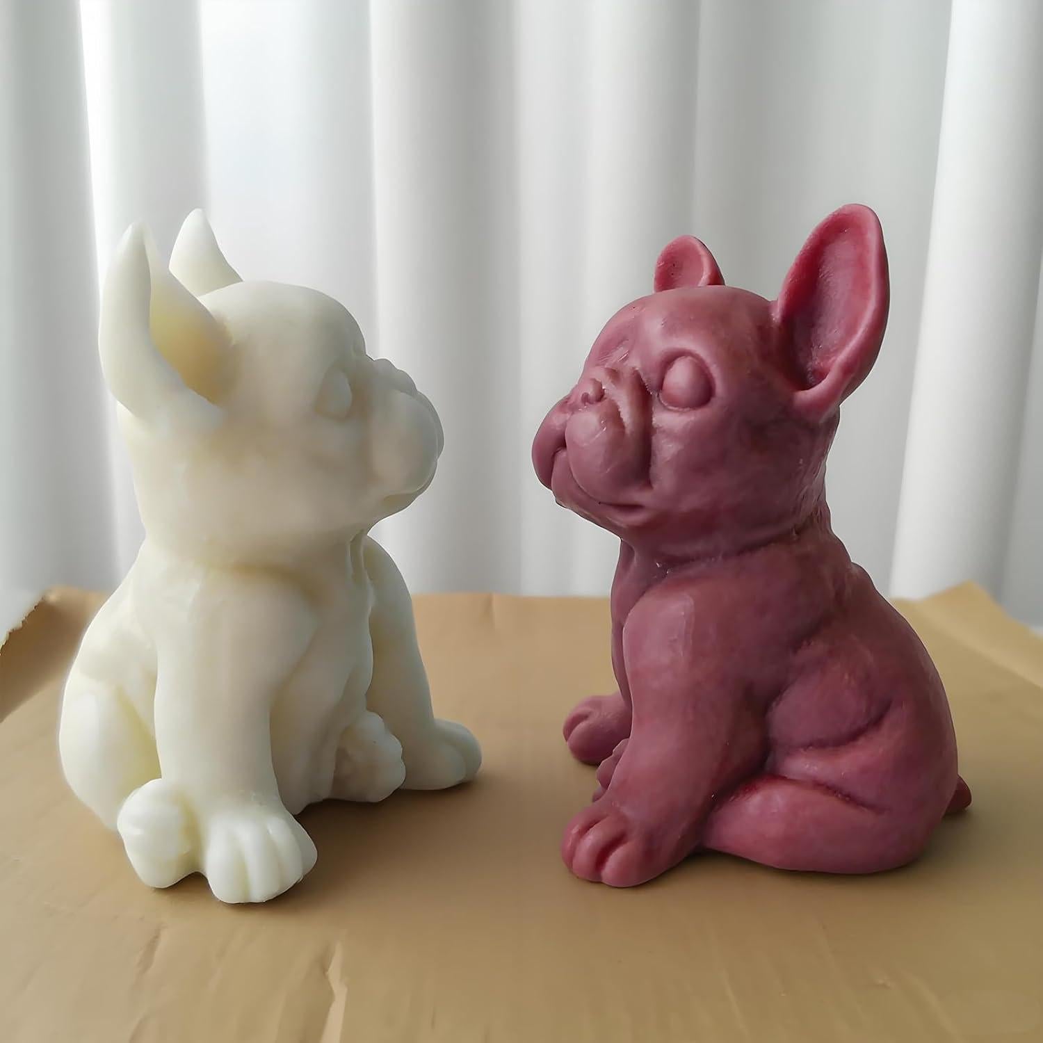 Molde de Silicona 3D Bulldog Japleed para Velas y Jabón