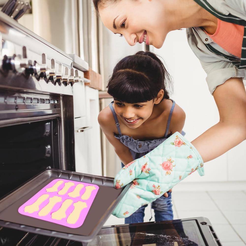 Moldes de Silicona en Forma de Patas de Gato 2 Piezas 8 Cavidades