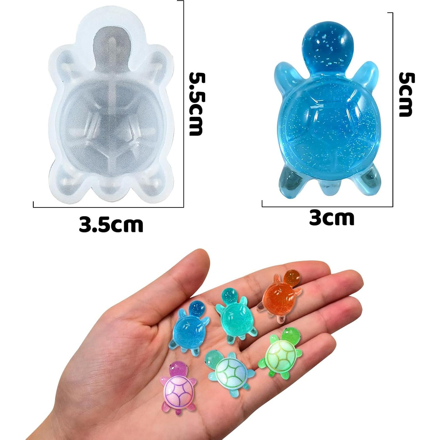 Moldes de Silicona Tortuga Mini 2Pcs BROVITI para Manualidades
