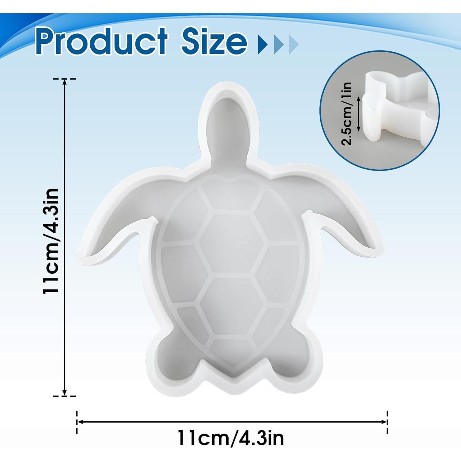 Molde de Silicona Tortuga Marina Xthrotsenk para Freshies