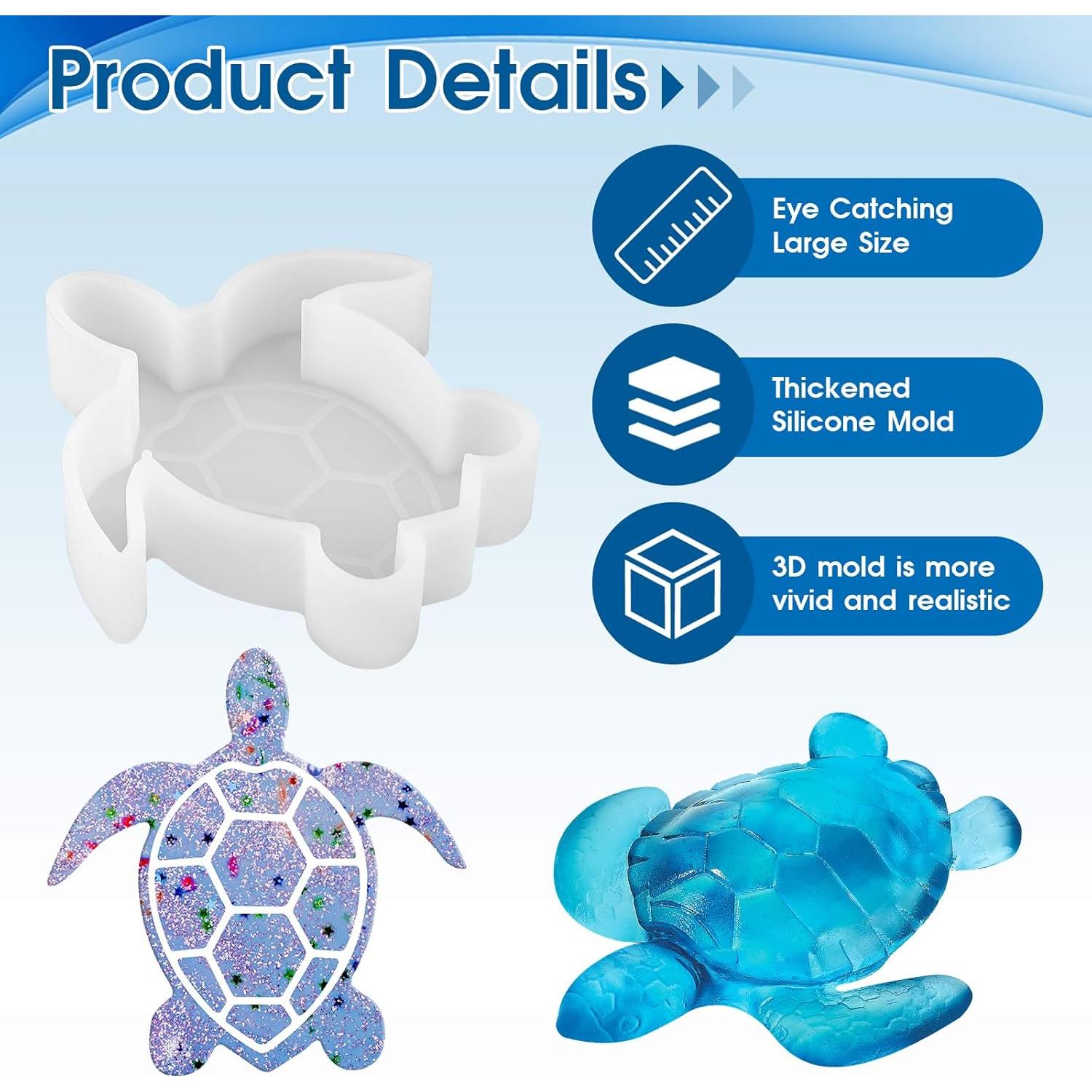 Molde de Silicona Tortuga Marina Xthrotsenk para Freshies