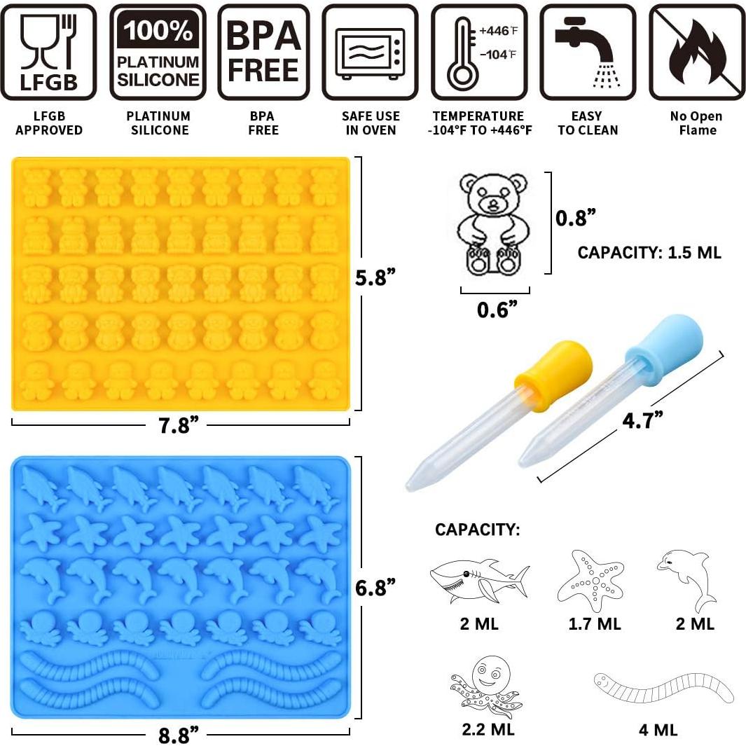 Molde de Silicona para Caramelos CAKETIME - Set de 4 Animales