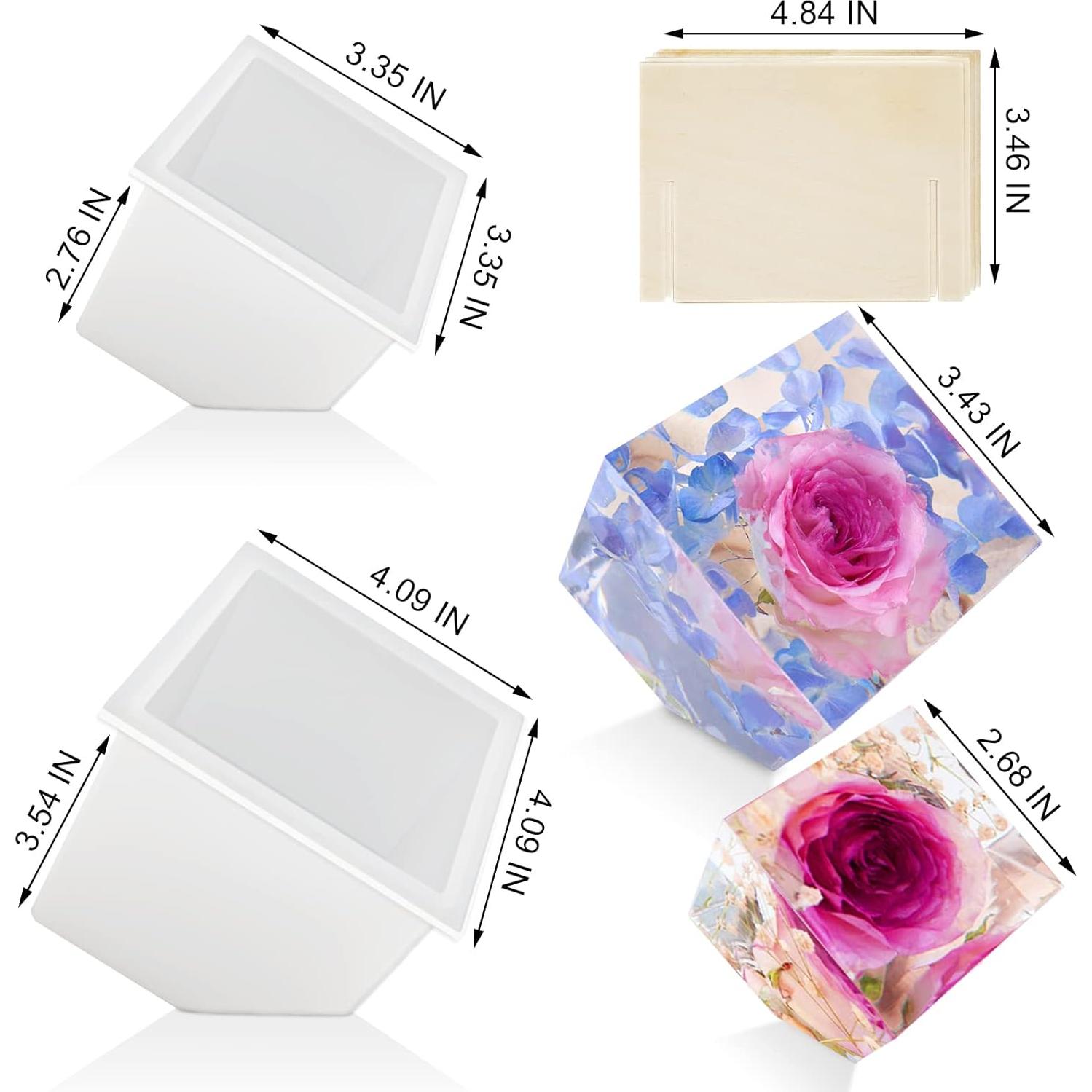 Moldes de Silicona de Cubo Grande Voaesdk 2 Pcs 10.4 cm 8.5 cm