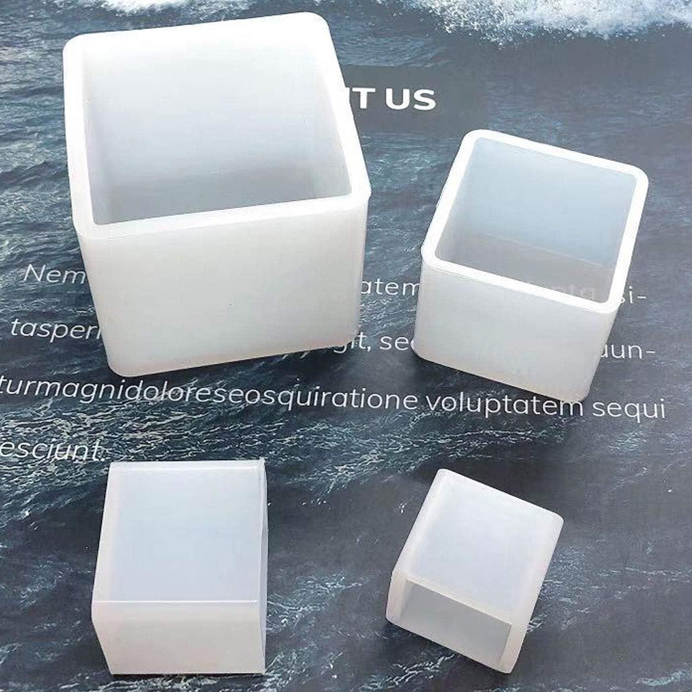 Moldes de Resina Cuadrados Luckkyme - 4 Tamaños Silicona