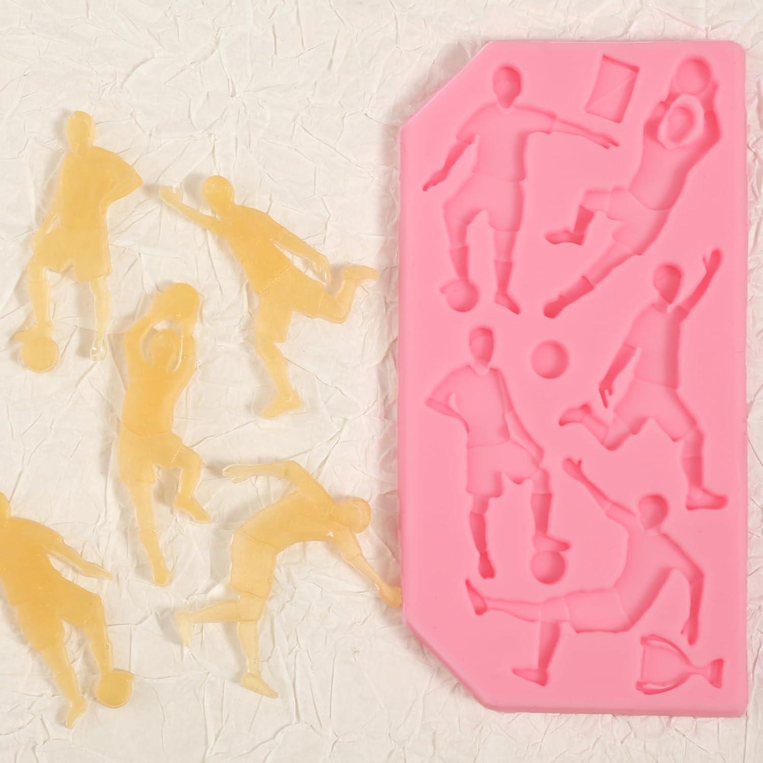 Molde de Silicona para Pasteles IKOJING Jugador de Fútbol