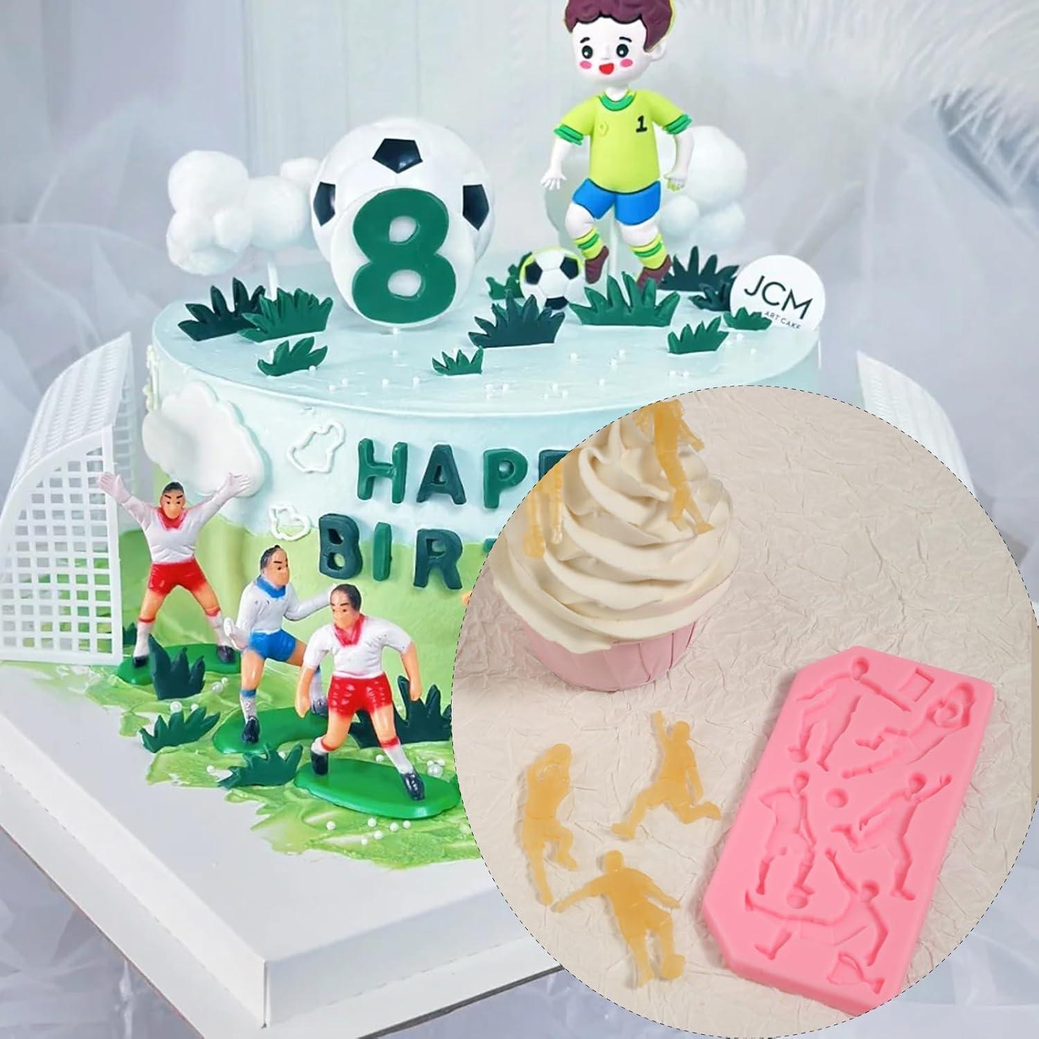 Molde de Silicona para Pasteles IKOJING Jugador de Fútbol