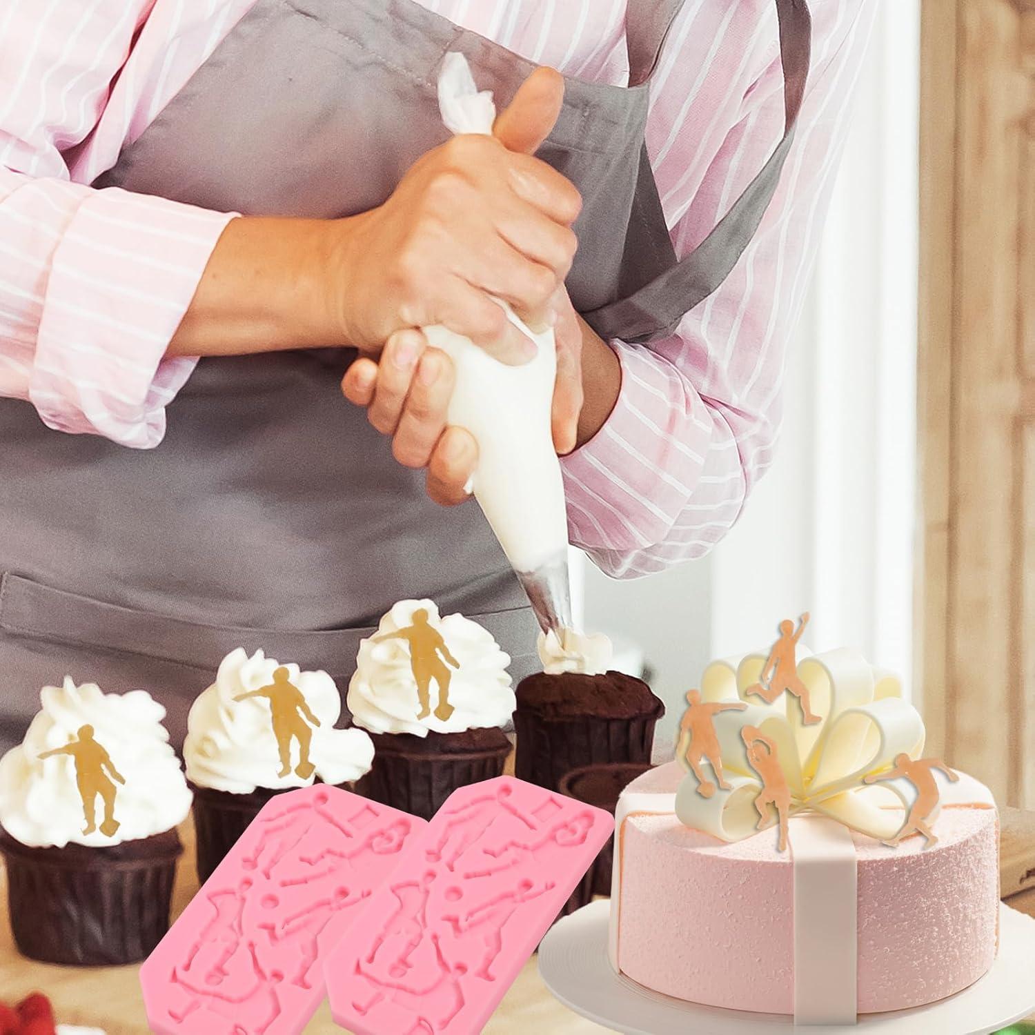 Molde de Silicona para Pasteles IKOJING Jugador de Fútbol