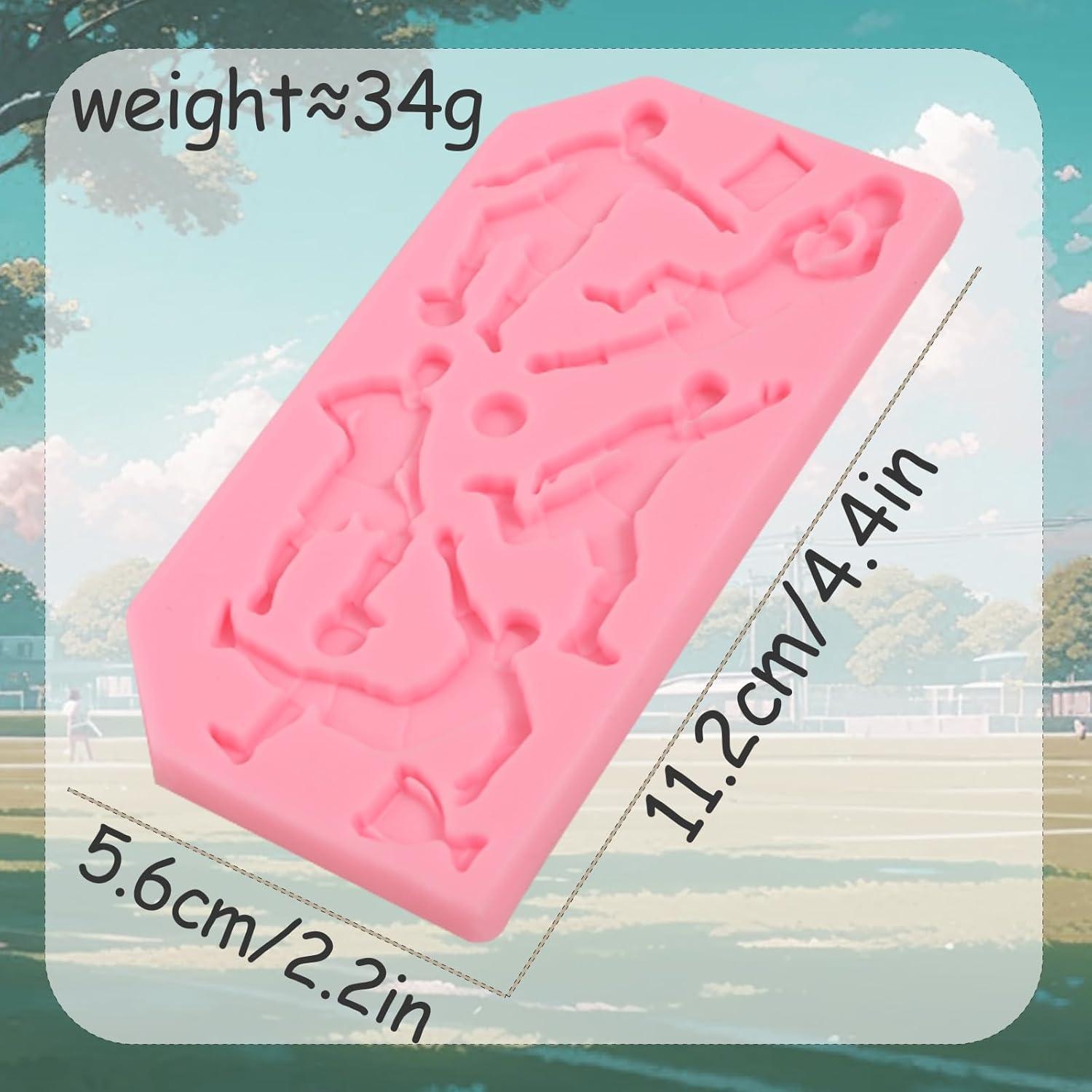 Molde de Silicona para Pasteles IKOJING Jugador de Fútbol