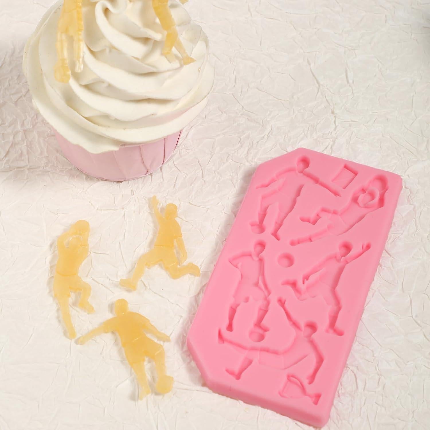 Molde de Silicona para Pasteles IKOJING Jugador de Fútbol