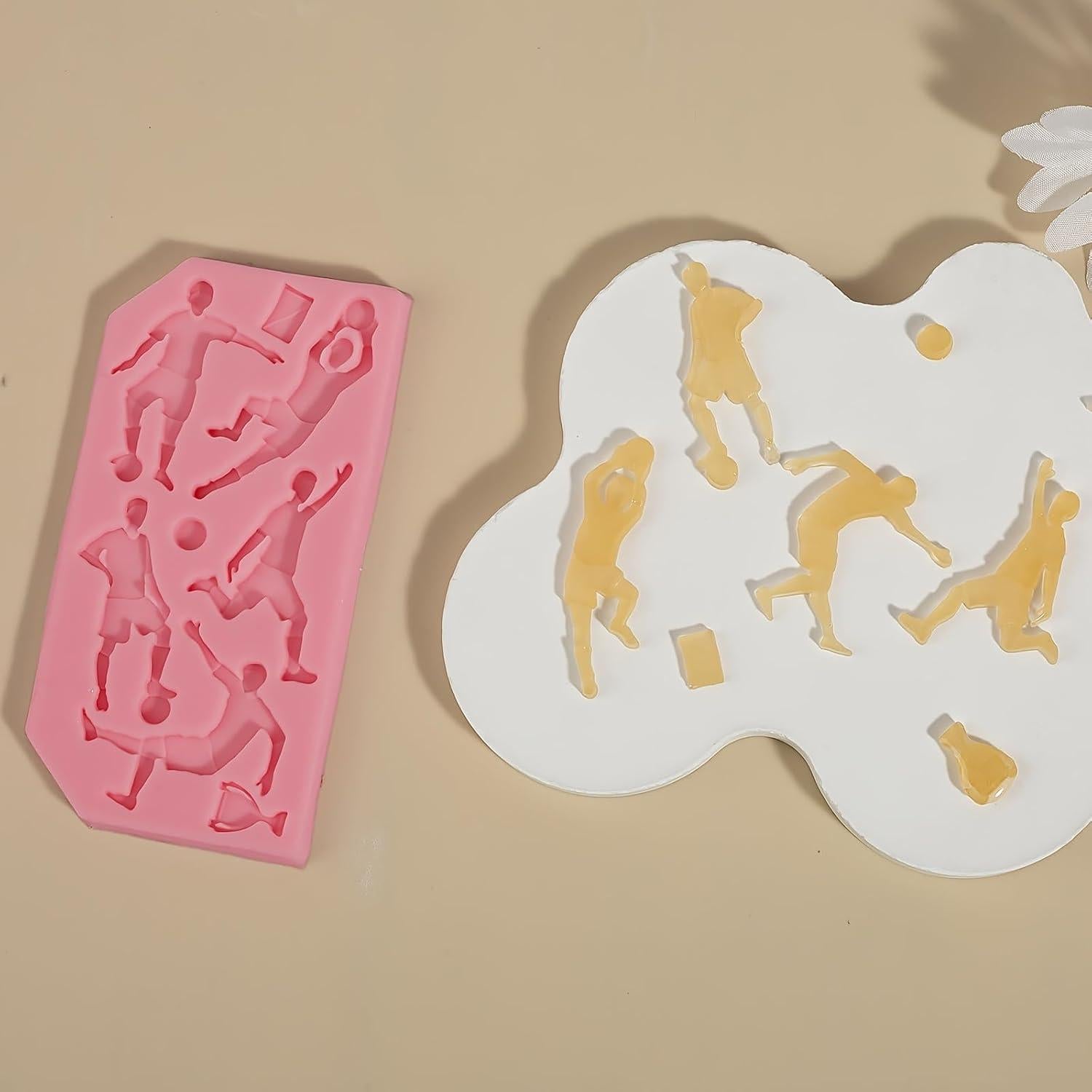 Molde de Silicona para Pasteles IKOJING Jugador de Fútbol