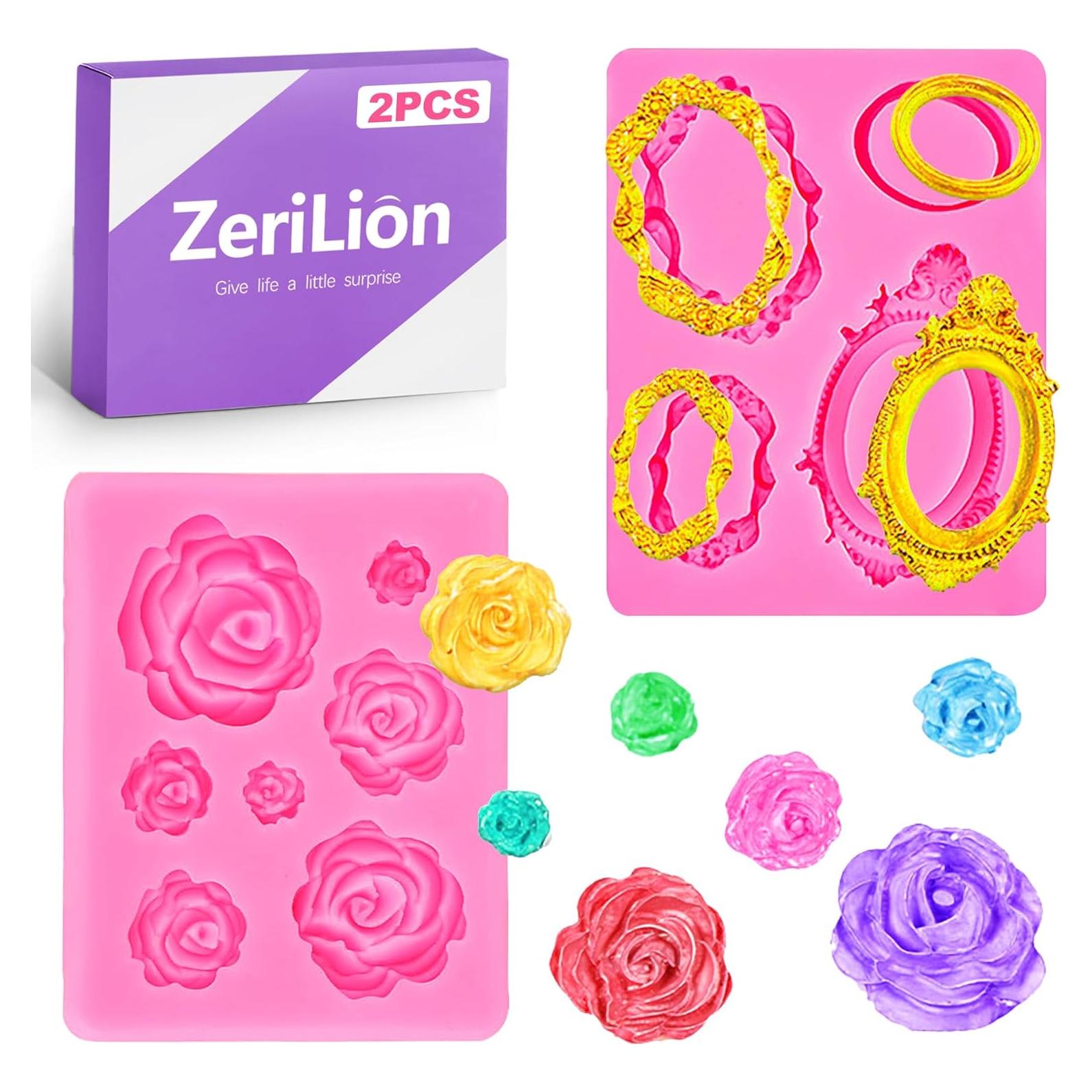 Moldes de Fondant ZeriLion Rosa para Decoración de Pasteles