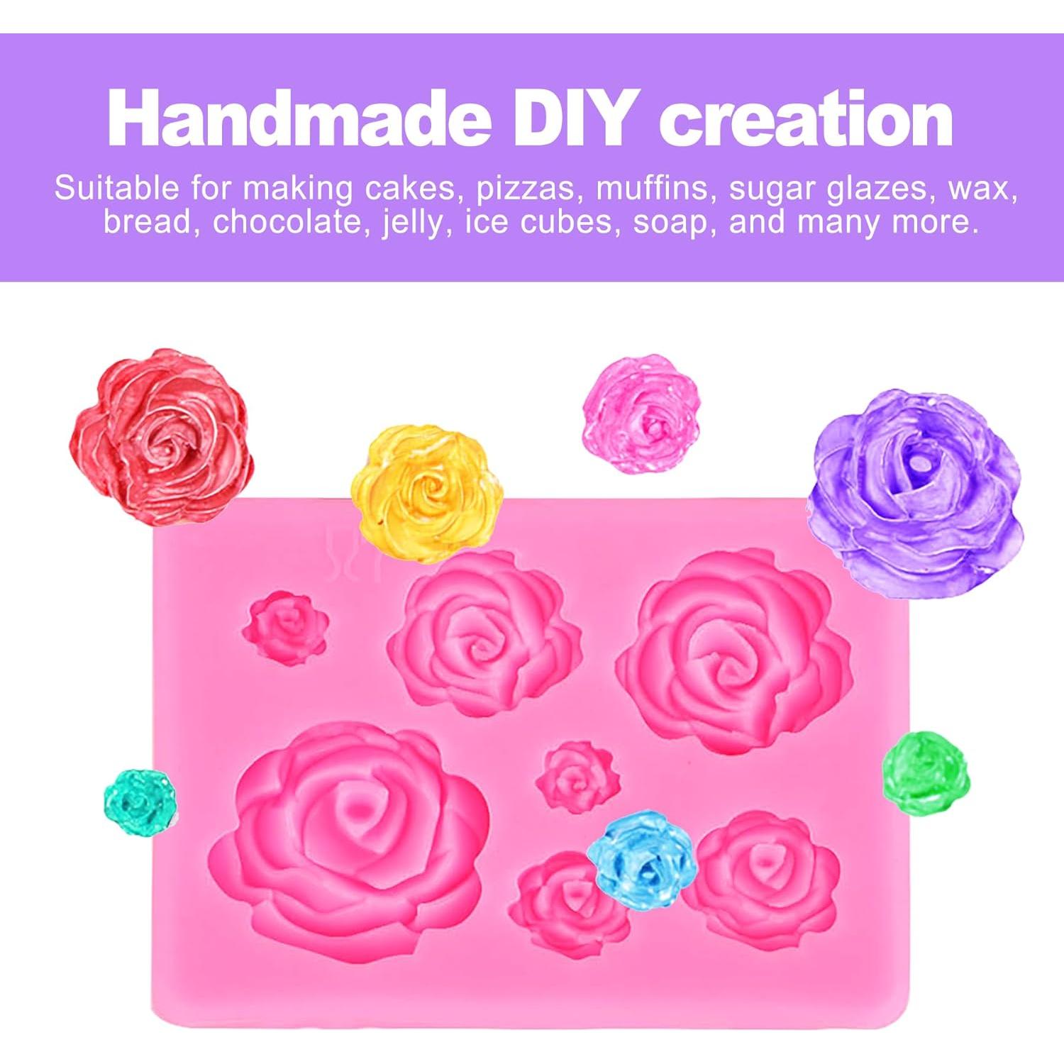 Moldes de Fondant ZeriLion Rosa para Decoración de Pasteles