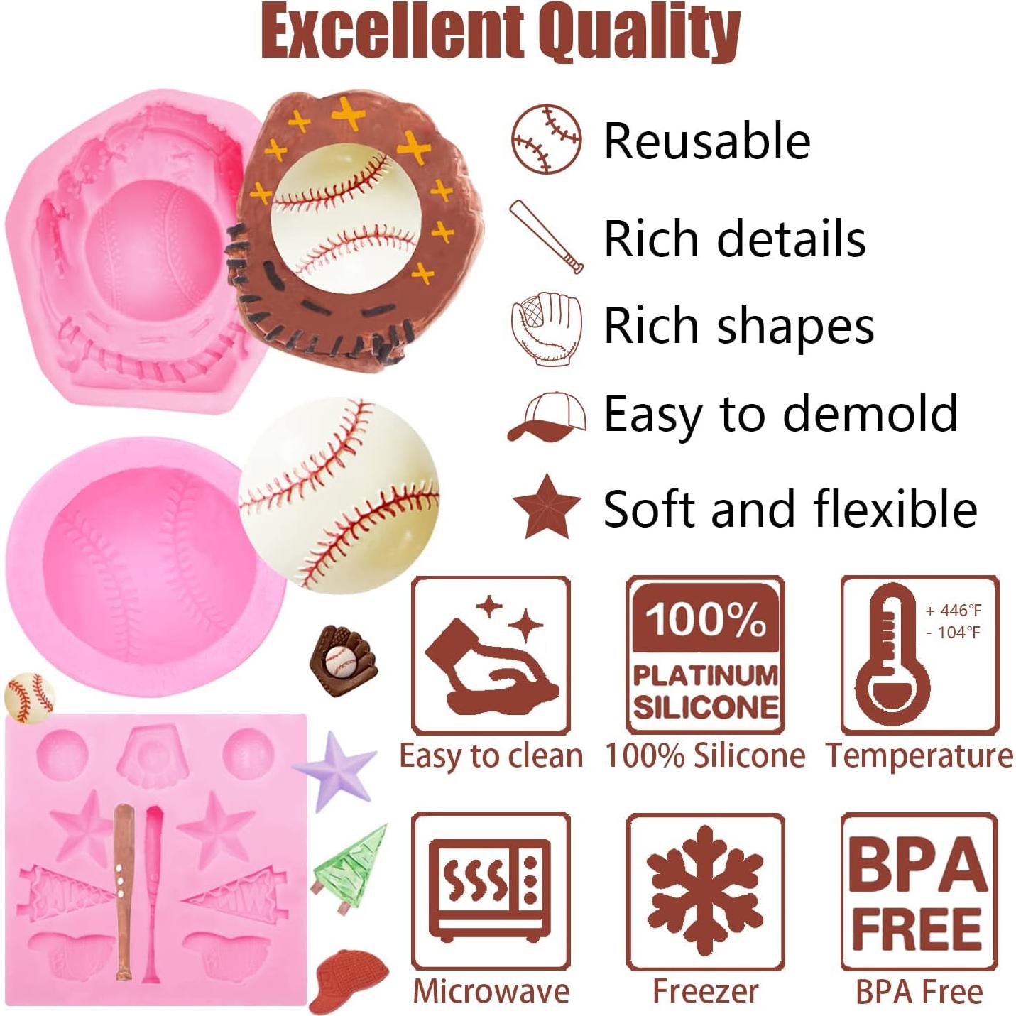 Moldes de Silicona para Chocolate y Fondant YWZBOMOLDRM - 3 Pcs