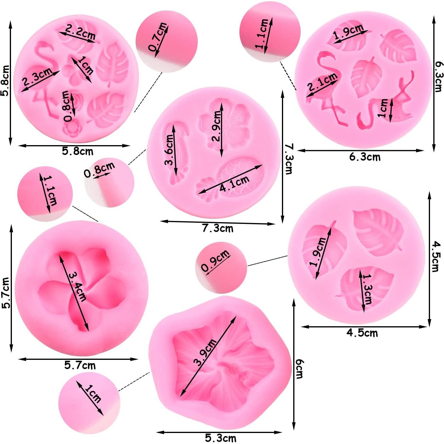 Set de 6 Moldes de Silicona para Decorar Pasteles ZiXiang