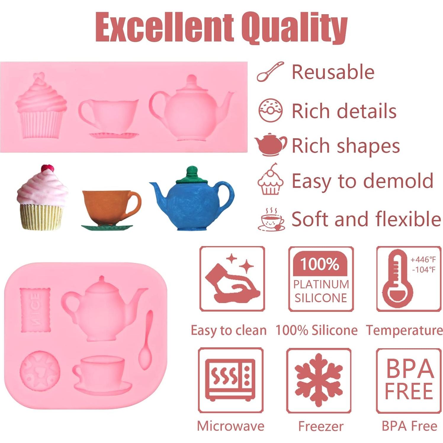 Moldes de Silicona para Pasteles y Cupcakes YWZBO 2 Pcs