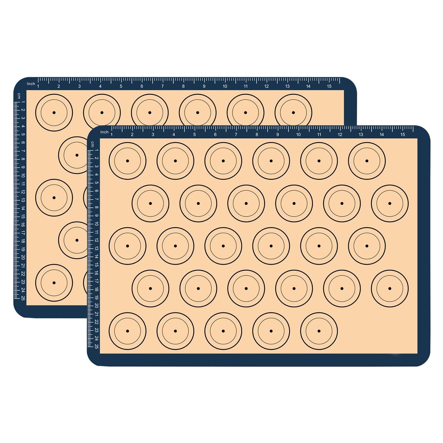 Mats de Hornear de Silicona Instrip - Set de 2 para Macarons