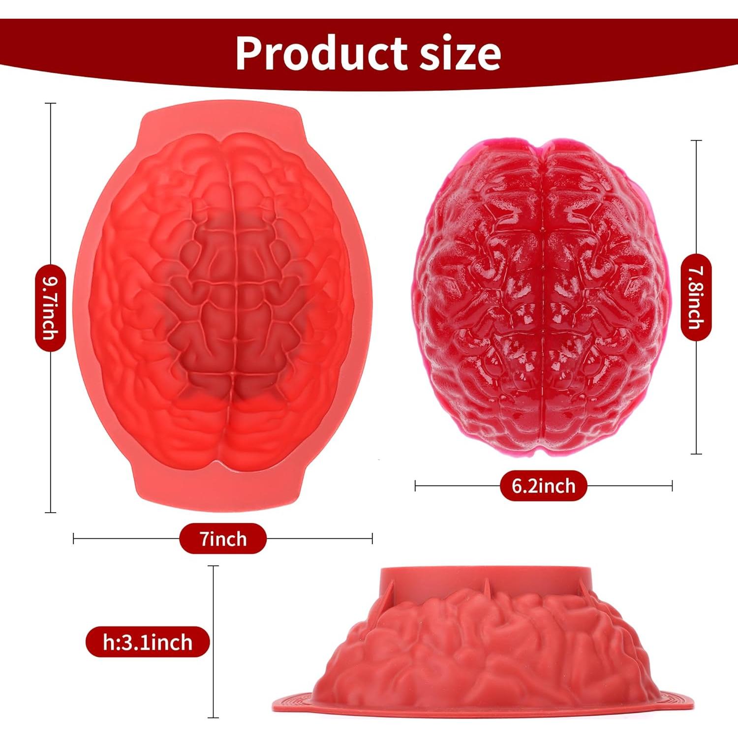 Molde de Gelatina de Cerebro UWILLION de Silicona 24.4x17.8cm