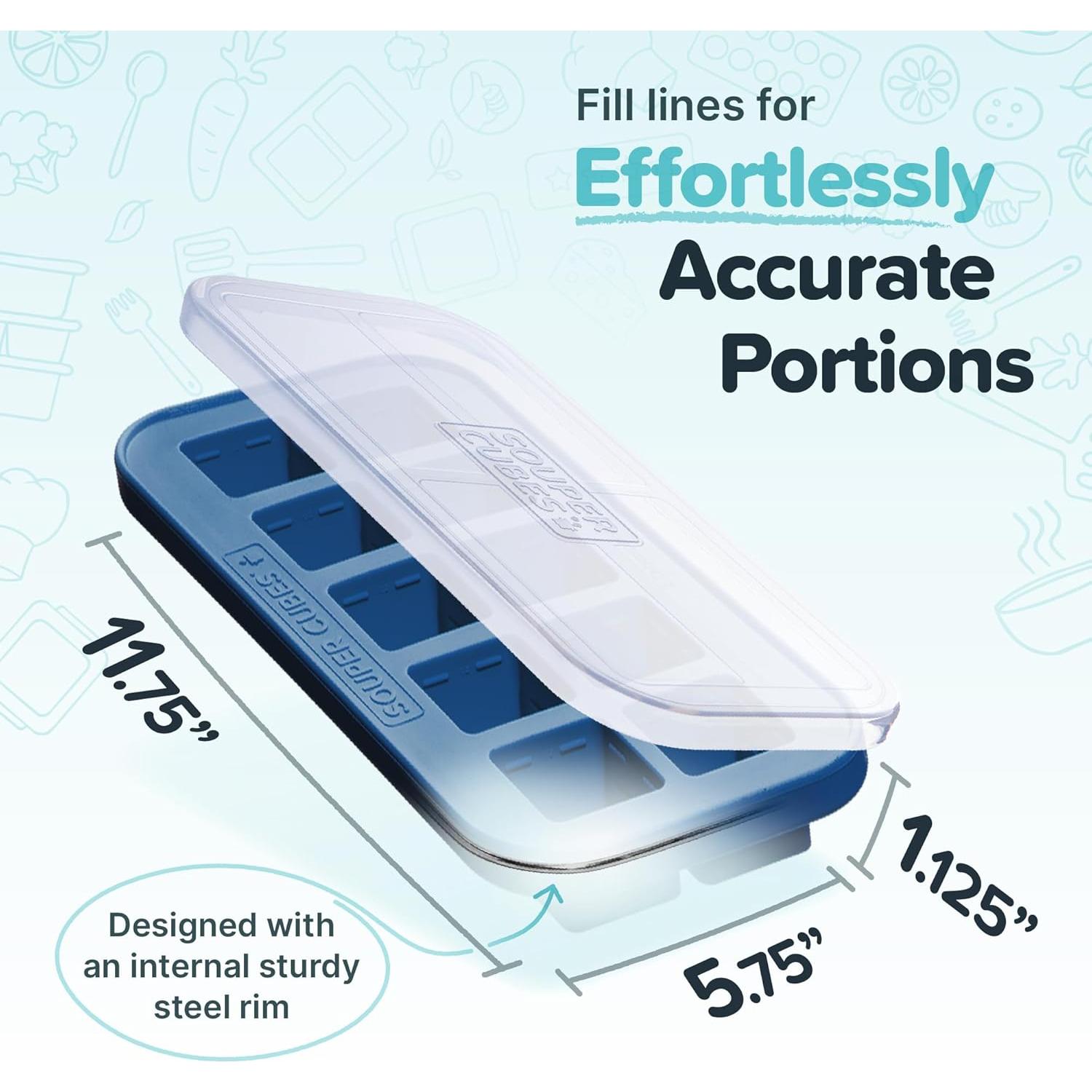 Moldes de Congelador de Silicona Souper Cubes 30 ml - Paquete de 2