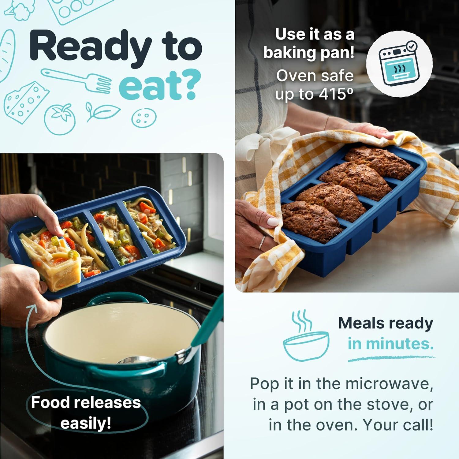 Moldes de Congelador de Silicona Souper Cubes 30 ml - Paquete de 2