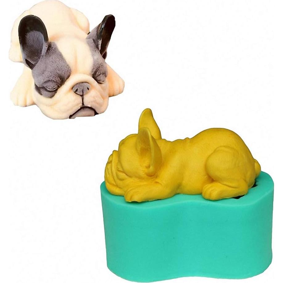Molde de Silicona 3D Bulldog Francés Fewo para Chocolates y Jabones