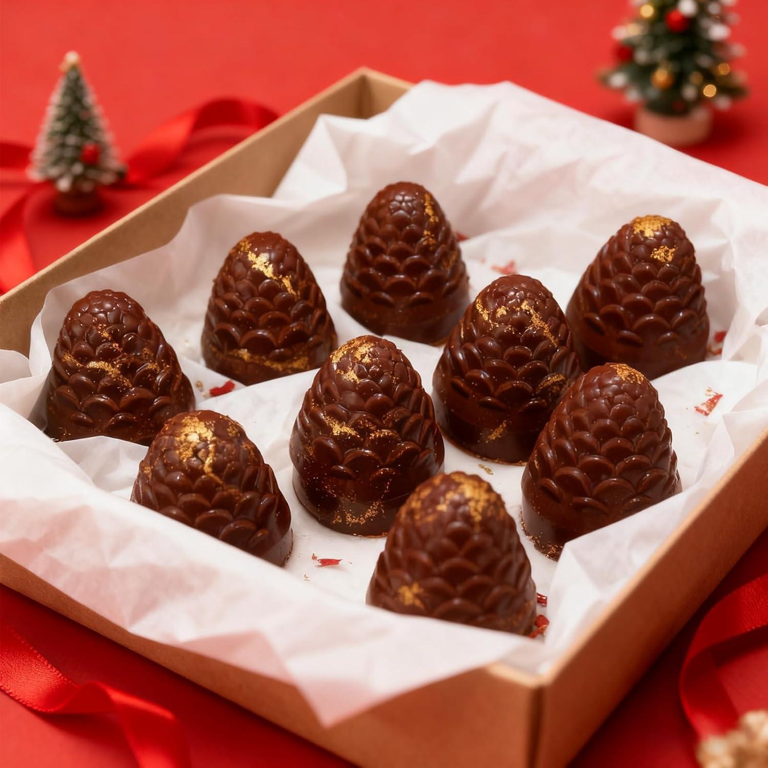 Molde de Silicona 3D Piña de Navidad 8 Cavidades LLPMutu