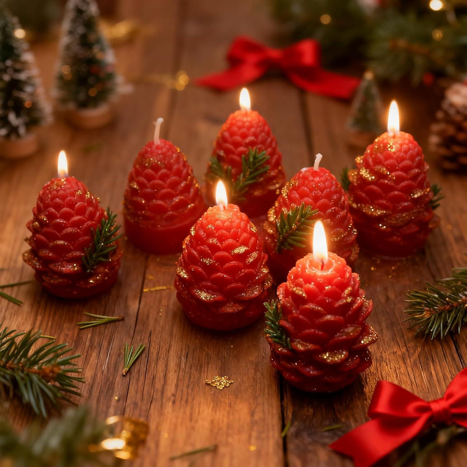 Molde de Silicona 3D Piña de Navidad 8 Cavidades LLPMutu