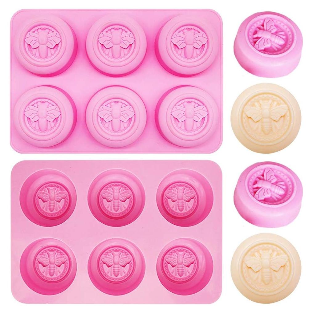 Molde de Silicona Redondo para Jabón y Muffins - 2 Piezas