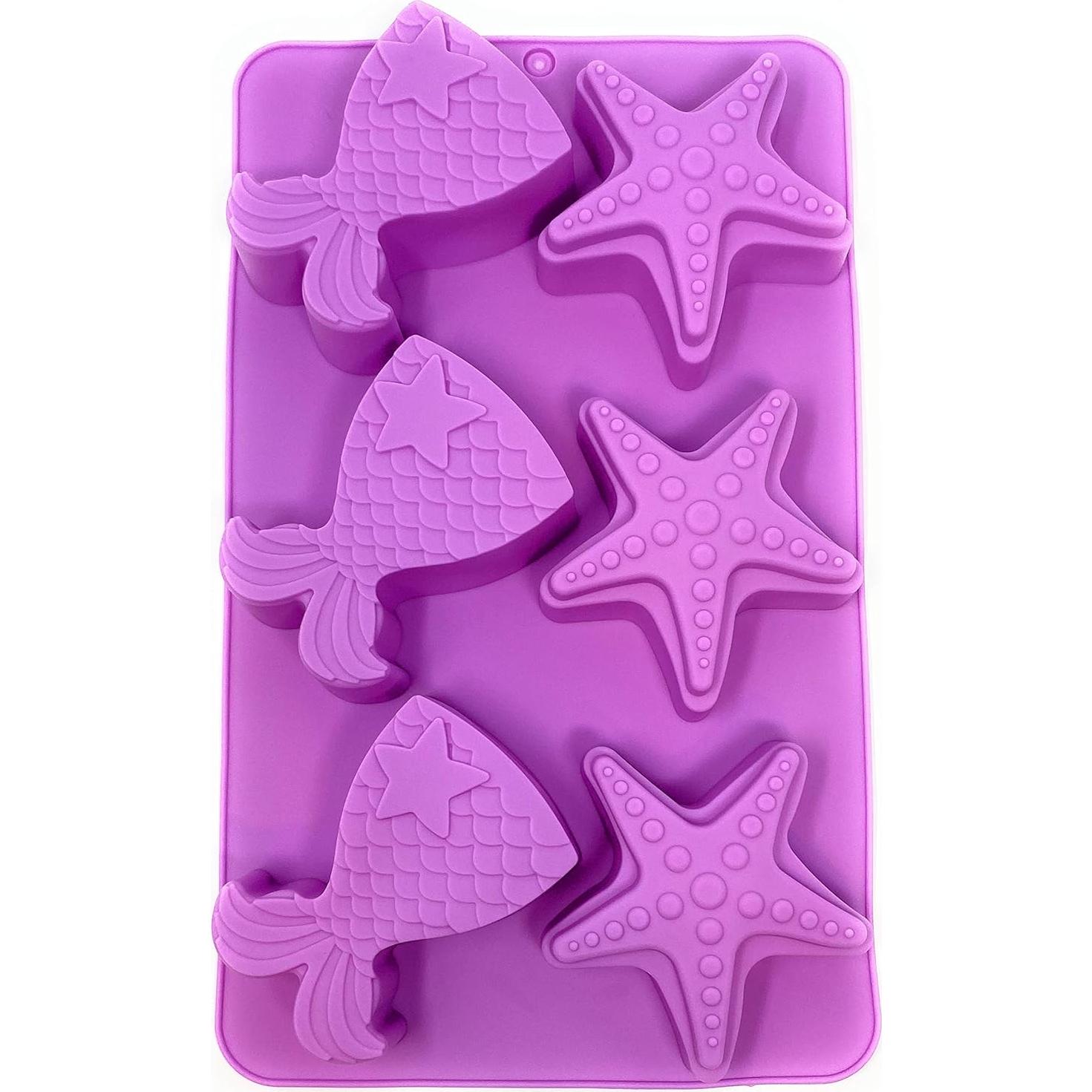 Moldes de Silicona para Pasteles Sirena y Estrella de Mar - Coop & Hunt