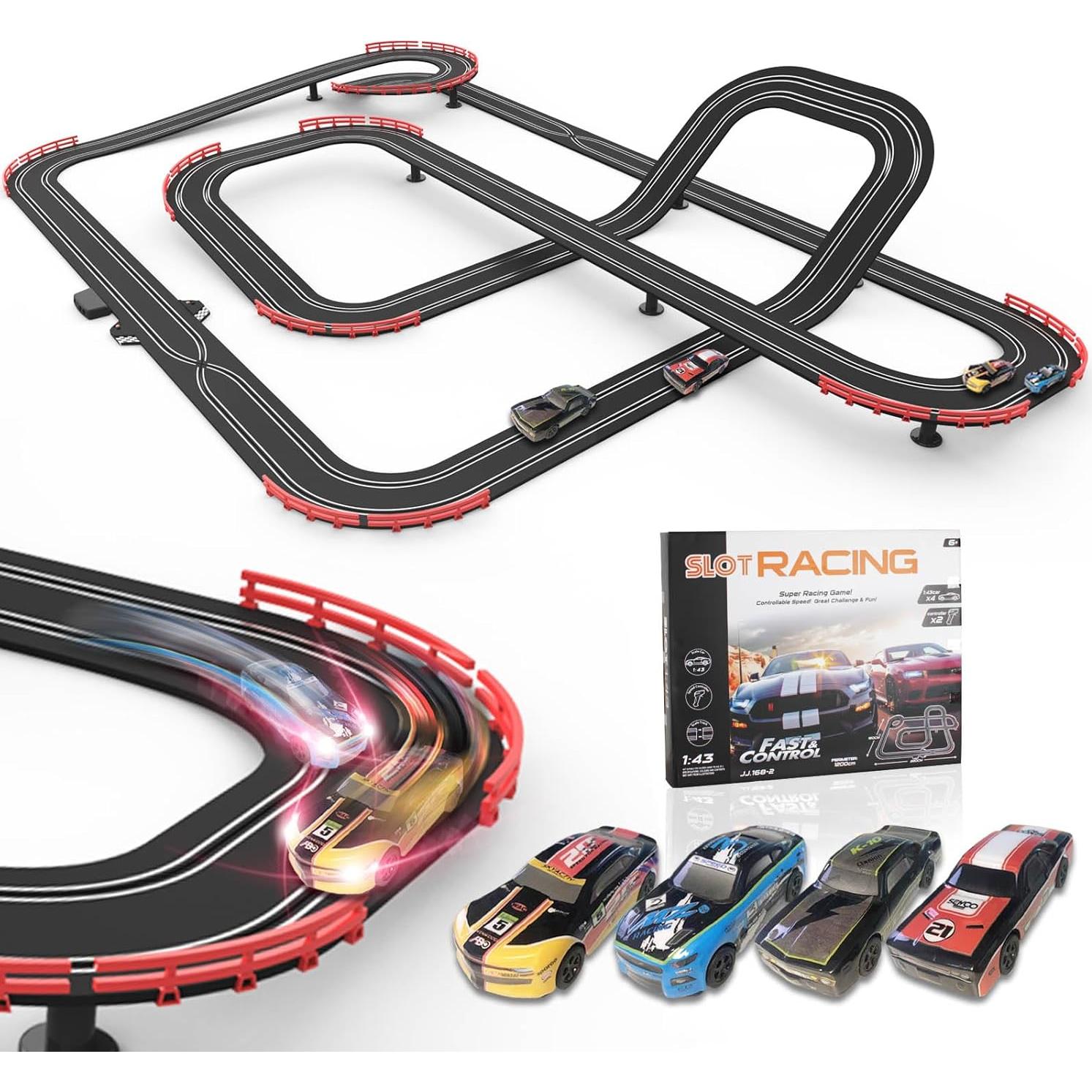 Pista de Carreras Slot TE 168 12.19 m 4 Coches 2 Controladores