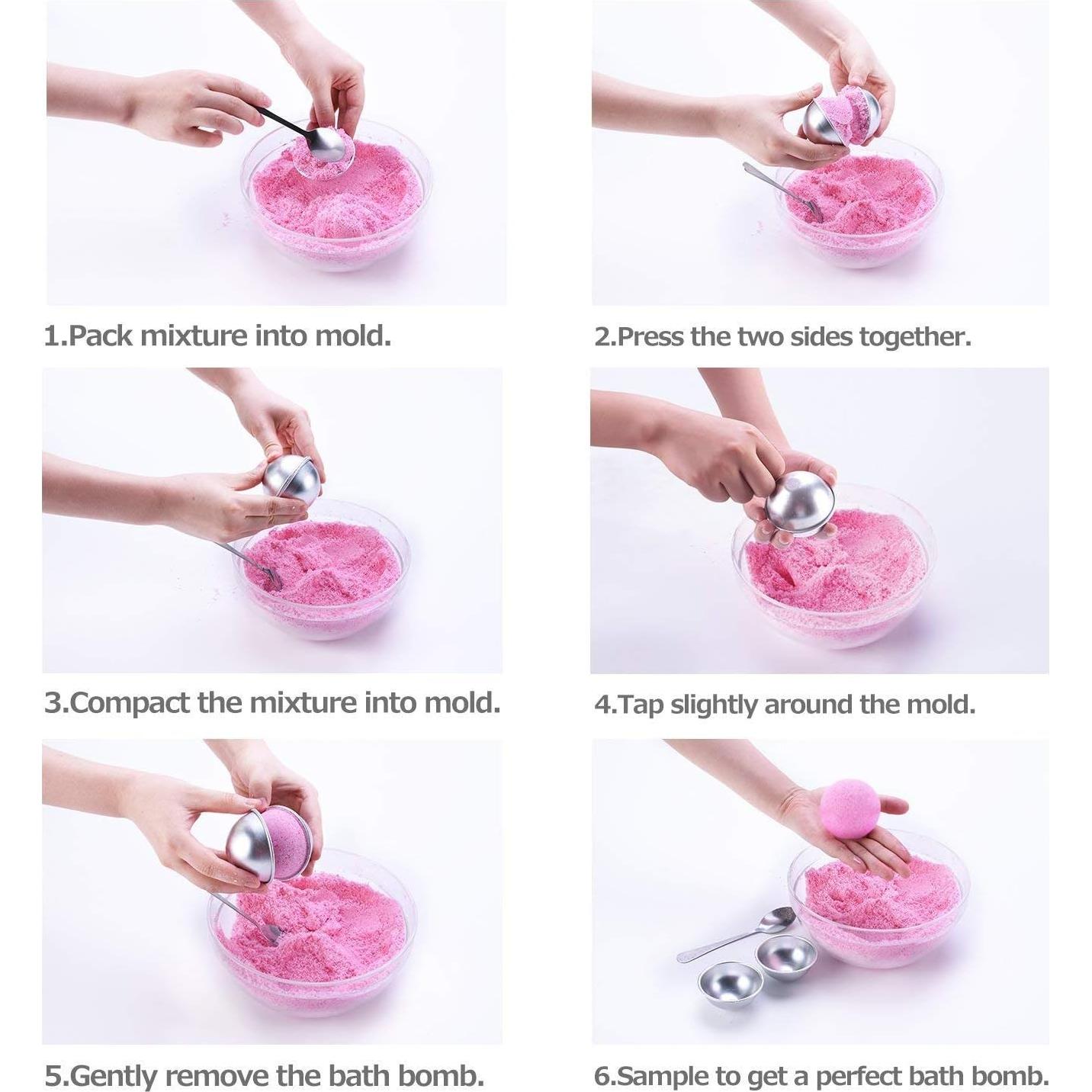 Molde de Bomba de Baño de Aluminio Bloss - 8 Piezas Redondas