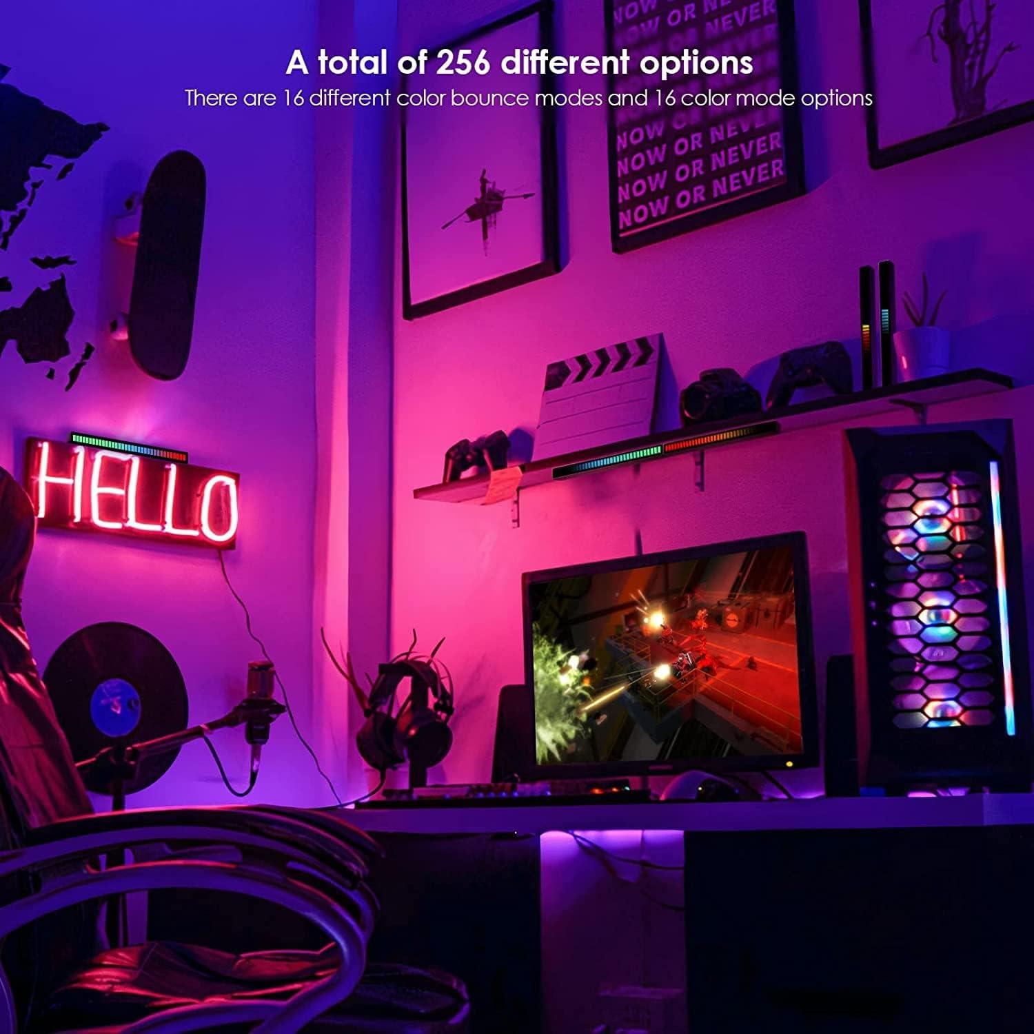 Luz RGB Controlada por Sonido Soulpunk 4Pack Negra