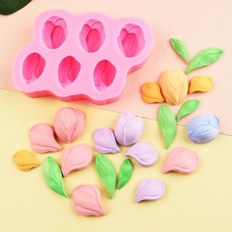 Molde de Silicona Cestony 3 Piezas Tulipán para Pasteles