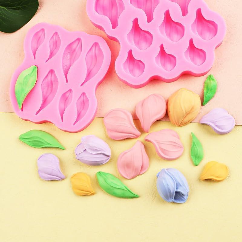 Molde de Silicona Cestony 3 Piezas Tulipán para Pasteles
