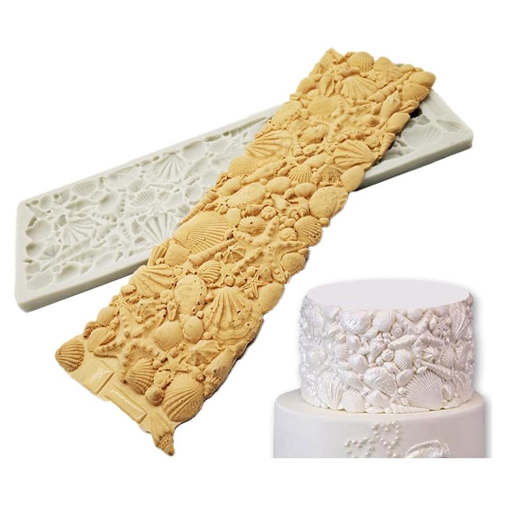 Molde de Silicona Gulinaza Concha Marino 35.7x12.8cm