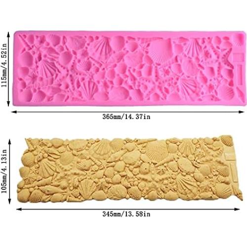 Molde de Silicona Gulinaza Concha Marino 35.7x12.8cm