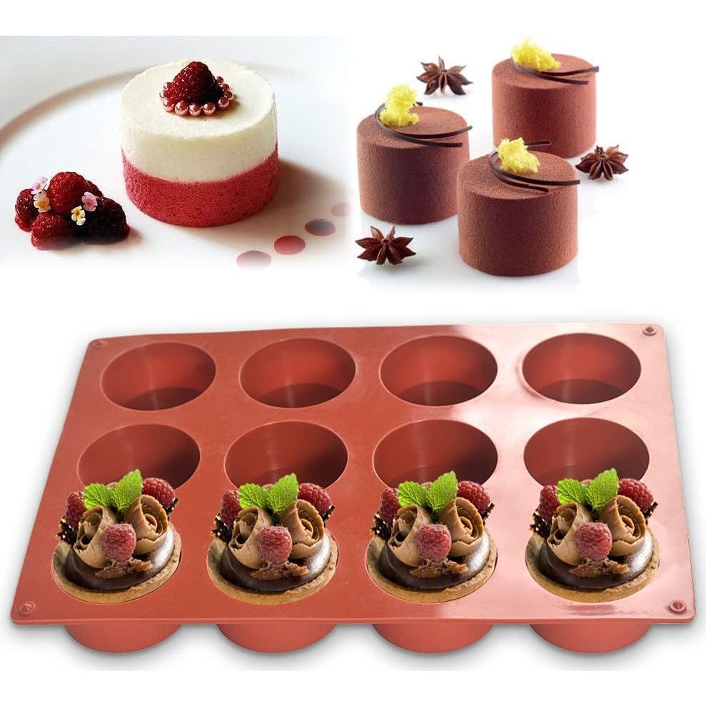 Molde de Silicona Cilíndrico Newk, 2 Paquetes de 12 Cavidades