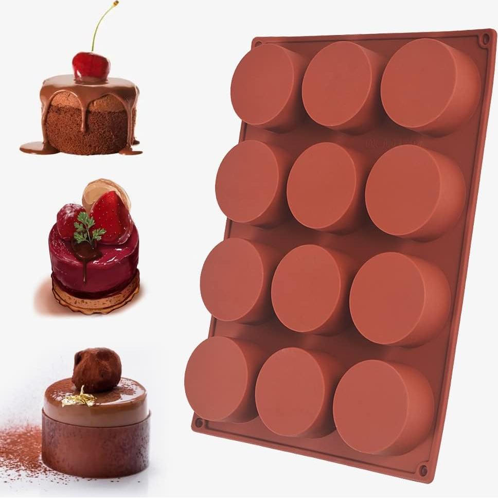 Molde de Silicona Cilíndrico Newk, 2 Paquetes de 12 Cavidades