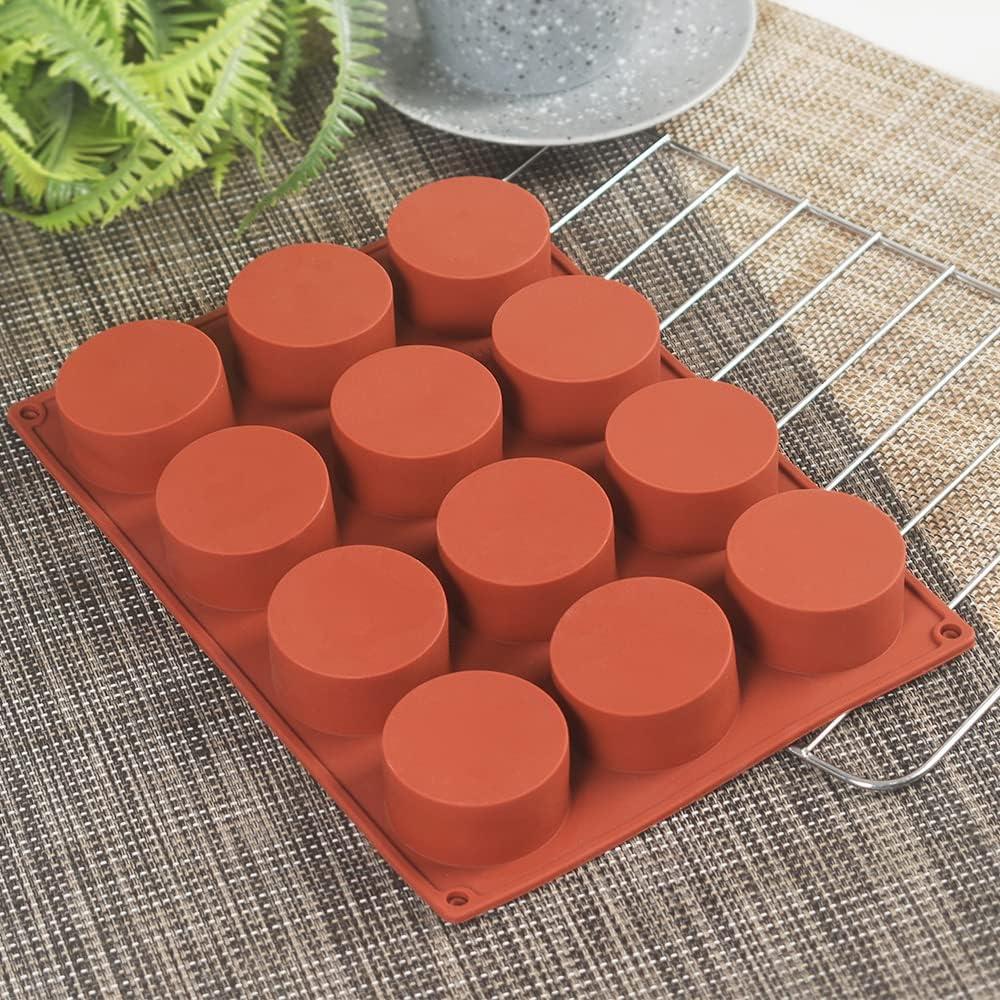 Molde de Silicona Cilíndrico Newk, 2 Paquetes de 12 Cavidades