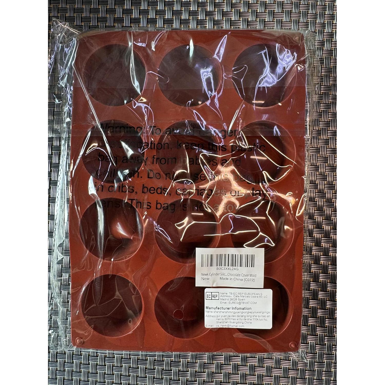 Molde de Silicona Cilíndrico Newk, 2 Paquetes de 12 Cavidades