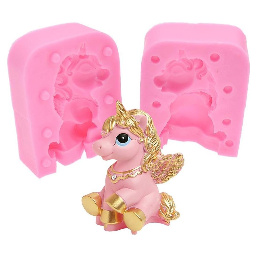 Molde de Silicona 3D Unicornio MoldFun Rosa 240g