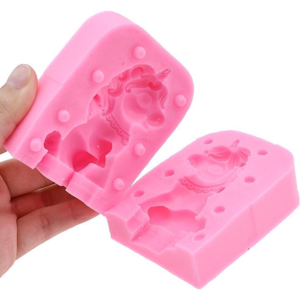 Molde de Silicona 3D Unicornio MoldFun Rosa 240g