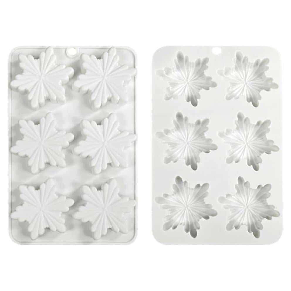 Moldes de Silicona Copo de Nieve GELXGRIT - 2 Pcs 13.5x21cm