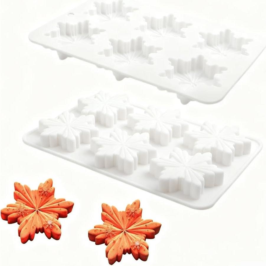 Moldes de Silicona Copo de Nieve GELXGRIT - 2 Pcs 13.5x21cm