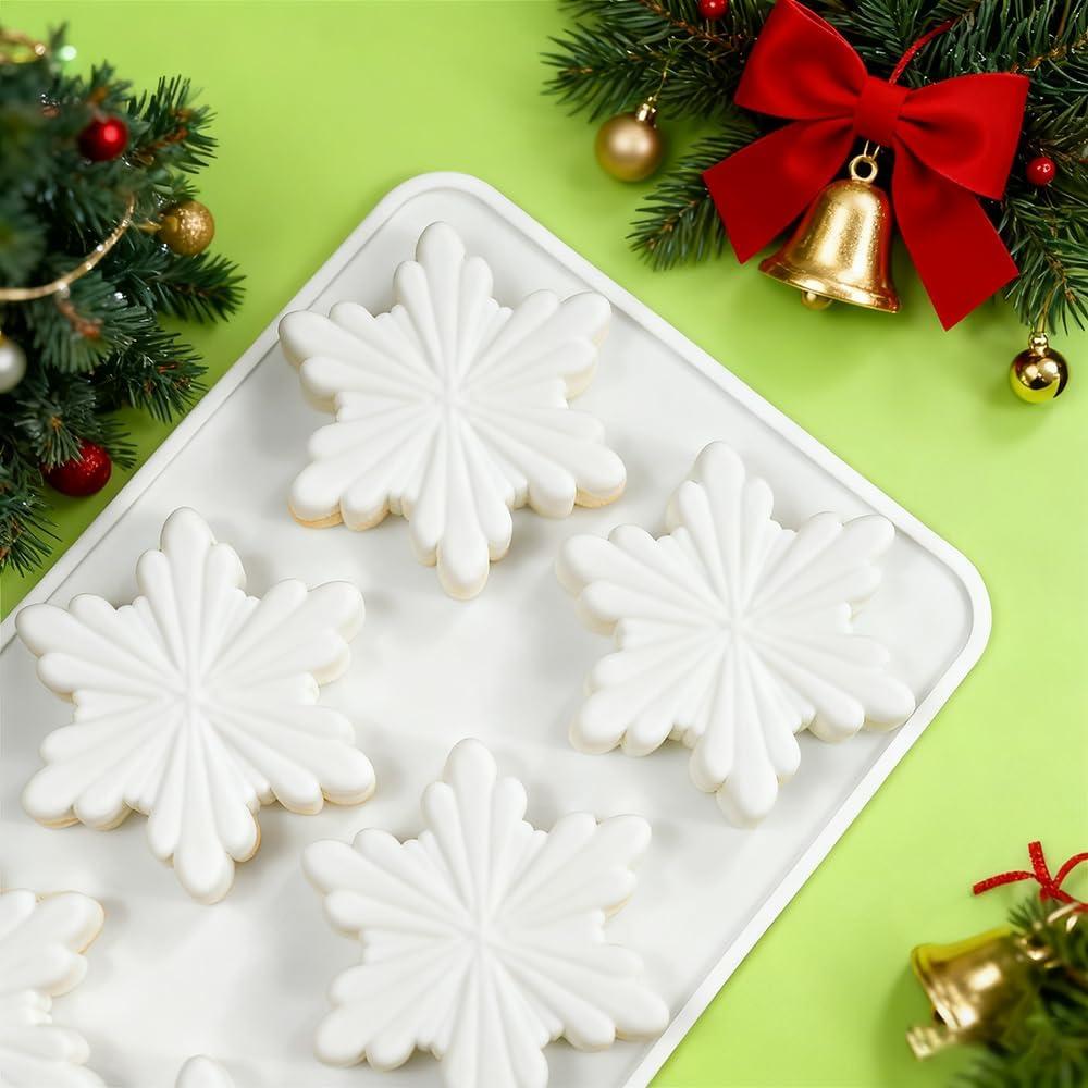 Moldes de Silicona Copo de Nieve GELXGRIT - 2 Pcs 13.5x21cm