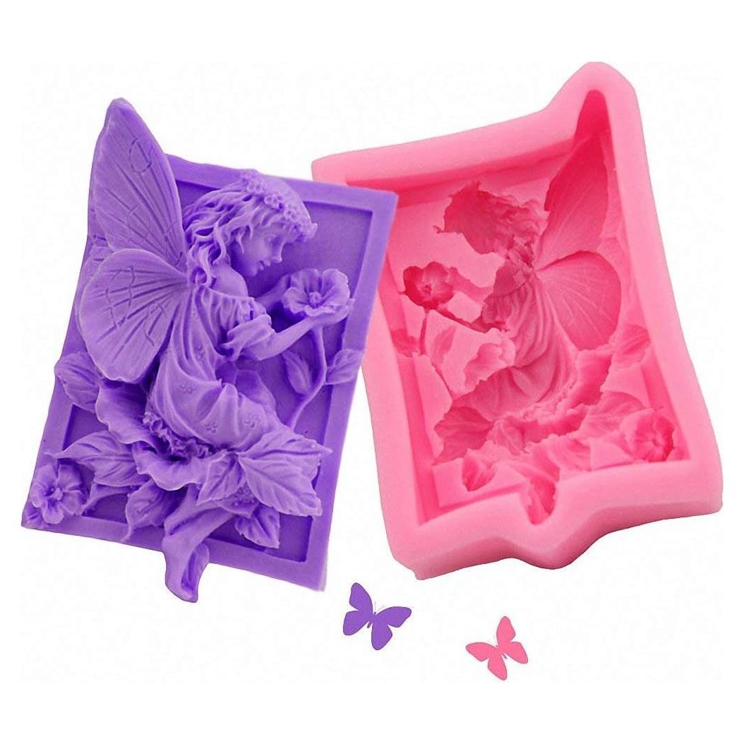 Molde de Silicona Floral Chica Hada MoldFun 8.1x6.9cm