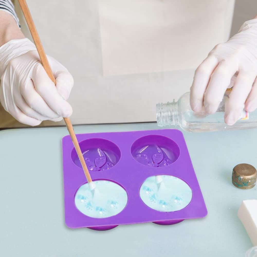 Moldes de Jabón de Silicona SENHAI 2 Piezas Sol y Luna Flores