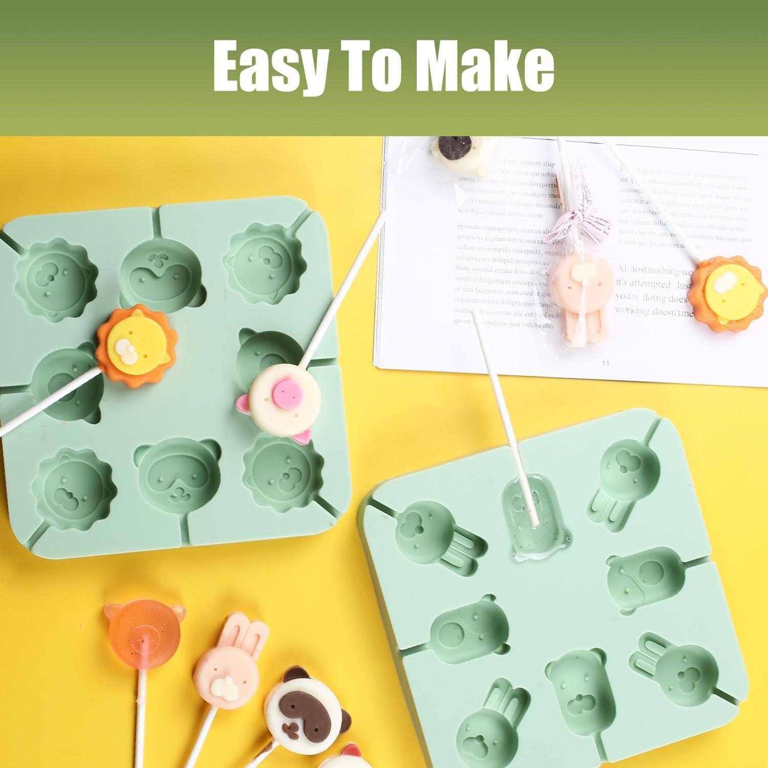 Moldes de Paletas de Silicona QELEG 2Pcs Estilo Panda Antiadherentes